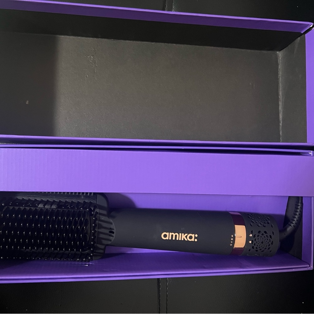 Amika Double Agent 2-in-1 Blow Dryer in Black and Purple